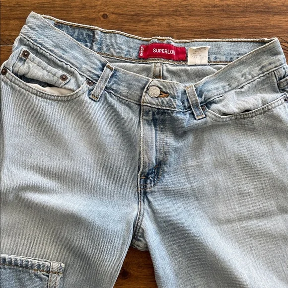 Vintage Levi’s 518 superlow light wash boot cut  denim jeans ( 30 x 28 ) USA - Picture 2 of 16